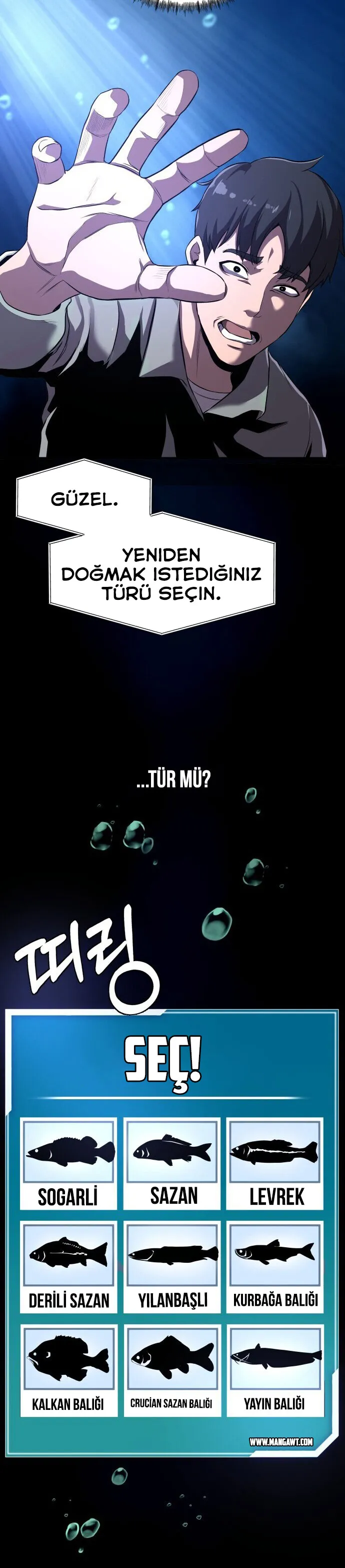 Manga Oku - Bir Balık Olarak Hayatta Kalmak Bölüm 1