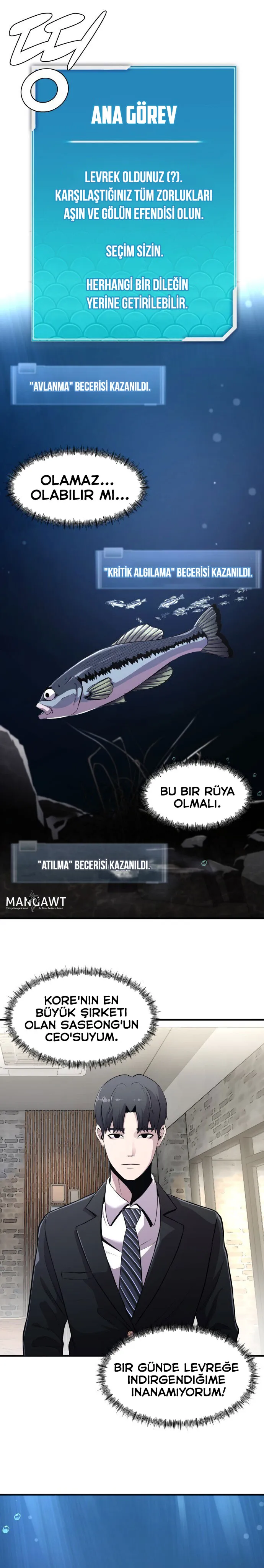 Manga Oku - Bir Balık Olarak Hayatta Kalmak Bölüm 2